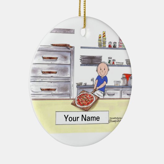 Pizza-Hersteller - Mann Keramikornament (Rechts)