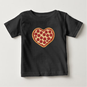 Pizza Herzform Süß Valentinstag Baby T-shirt
