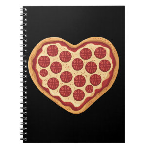 Pizza Herzförmig Süß Valentinstag Notizblock