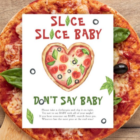 Pizza Herzkinderdusche - kein Baby Poster