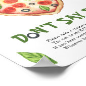 Pizza Herzkinderdusche - kein Baby Poster (Ecke)