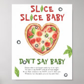 Pizza Herzkinderdusche - kein Baby Poster (Vorne)