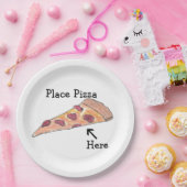 Pizza hier platzieren pappteller (Party)