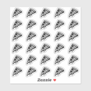Pizza-Hochzeitsplatzkarte Lebensmittelmenüwahl Aufkleber