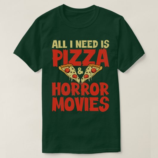 Pizza Horror Movies T-Shirt (Design vorne)