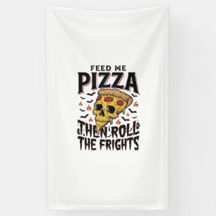 Pizza-Horror-Shirt Vintage-Gravur Filmnacht-D Banner