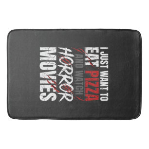 Pizza-Horrorfilme Halloween-Design_1 Badematte