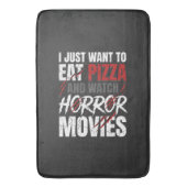 Pizza-Horrorfilme Halloween-Design_1 Badematte (Vorderseite Vertikal)