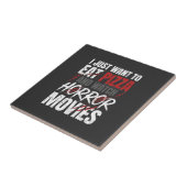 Pizza-Horrorfilme Halloween-Design_1 Fliese (Seite)