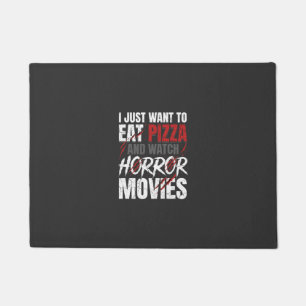 Pizza-Horrorfilme-Halloween-Design_1 Fußmatte
