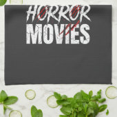 Pizza-Horrorfilme-Halloween-Design_1 Geschirrtuch (Gefaltet)