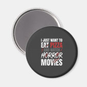 Pizza-Horrorfilme-Halloween-Design_1 Magnet (Vorderseite/Rückseite)