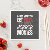 Pizza-Horrorfilme Halloween-Design_1 Serviette (Beispiel)