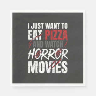 Pizza-Horrorfilme Halloween-Design_1 Serviette