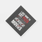 Pizza-Horrorfilme Halloween-Design_1 Serviette (Ecke)