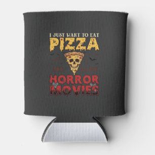 Pizza-Horrorfilme Halloween-Totenkopf-Fledermäuse  Dosenkühler