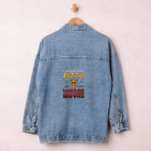 Pizza-Horrorfilme Halloween-Totenkopf-Fledermäuse Jeansjacke (Hangar)
