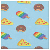 Pizza Ice Cream Pop Doughnut Pool Floating Muster Stoff (Nahaufnahme)