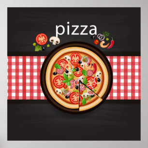 Pizza Illustration Poster