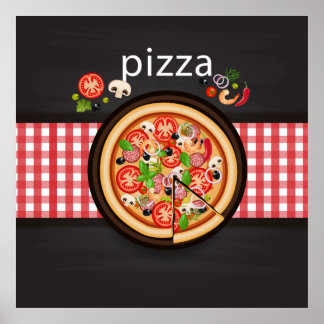 Pizza Illustration Poster