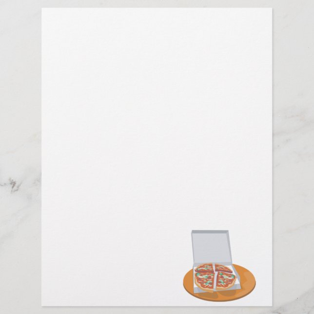 Pizza in einer Lieferbox (Vorderseite)