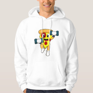 Pizza in Fitness mit Dumbells Hoodie