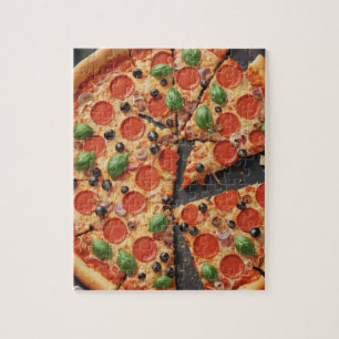 Pizza in Scheiben Puzzle