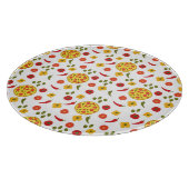 Pizza Ingredients Pattern Schneidebrett (Ecke)
