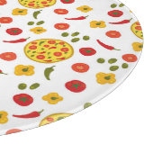 Pizza Ingredients Pattern Schneidebrett (Ecke)