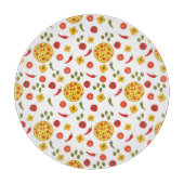 Pizza Ingredients Pattern Schneidebrett (Vorderseite)