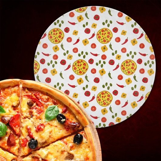 Pizza Ingredients Pattern Schneidebrett