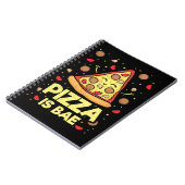 Pizza Is Bae - Niedlicher Kawaii Funny Cartoon - N Notizblock (Linke Seite)