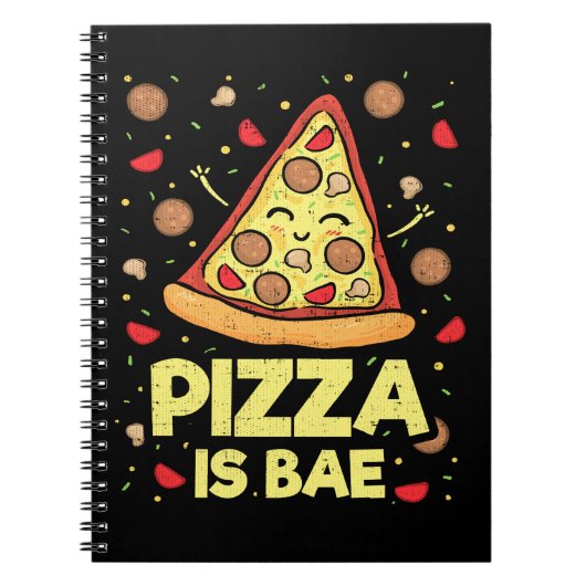 Pizza Is Bae - Niedlicher Kawaii Funny Cartoon - N Notizblock (Vorderseite)