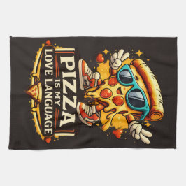 Pizza Is My Love Funny Pizza Lover Gift  Geschirrtuch