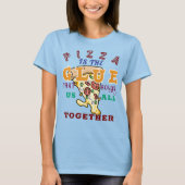 Pizza is the glue that holds us all together T-Shirt (Vorderseite)