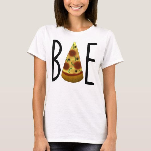 Pizza ist Bae T - Shirt (mit Veggies) (Vorderseite)