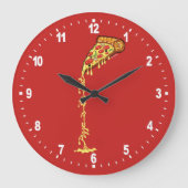 Pizza ist das Beste Große Wanduhr (Vorderseite)