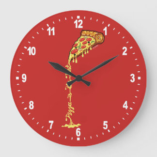 Pizza ist das Beste Große Wanduhr
