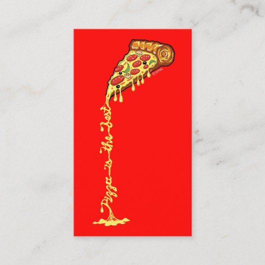 Pizza ist das Beste Visitenkarte (Vorderseite)
