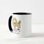 PIZZA IST DAS FRÜHSTÜCK DER CHAMPIONS TASSE (Vorderseite Links)