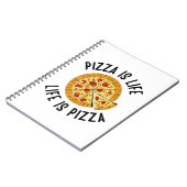 Pizza ist das Leben, wenn Pizza frisch ist Notizblock (Linke Seite)