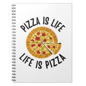 Pizza ist das Leben, wenn Pizza frisch ist Notizblock (Vorderseite)