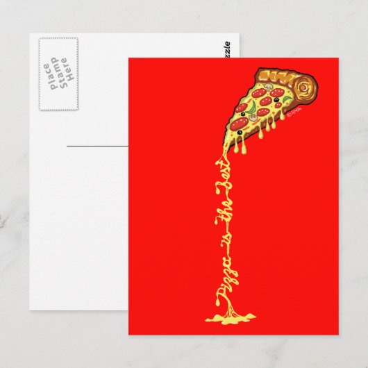 Pizza ist die beste postkarte (Vorne/Hinten)