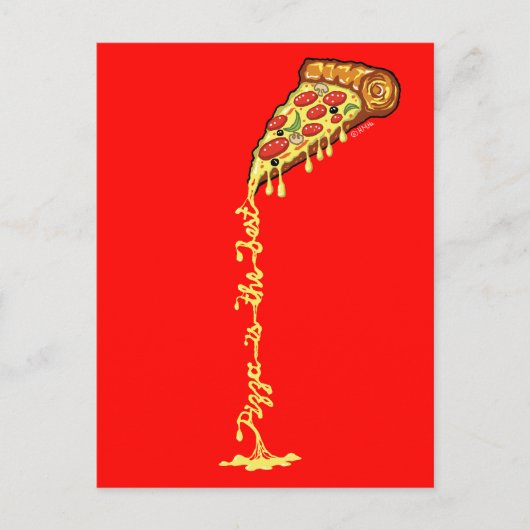 Pizza ist die beste postkarte (Vorderseite)