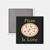 Pizza ist Liebe Magnet (Vorderseite/Rückseite)