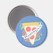 Pizza ist Liebe Magnet (Vorderseite/Rückseite)