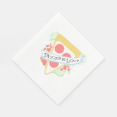 Pizza ist Liebe Serviette (Ecke)