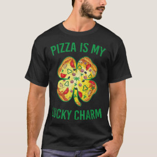 Pizza ist mein glückliches Pizza-Kleeblatt St Patr T-Shirt