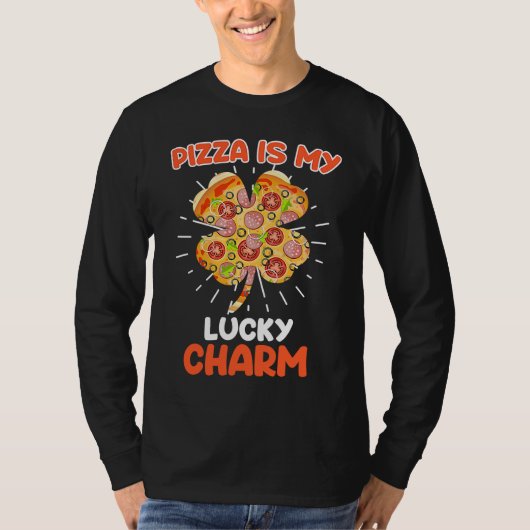 Pizza ist mein Glücksbringer Pizza Fan  1 T-Shirt (Vorderseite)