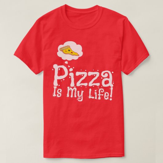 Pizza ist mein Leben lustig 1 T-Shirt (Design vorne)